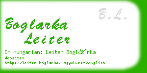 boglarka leiter business card